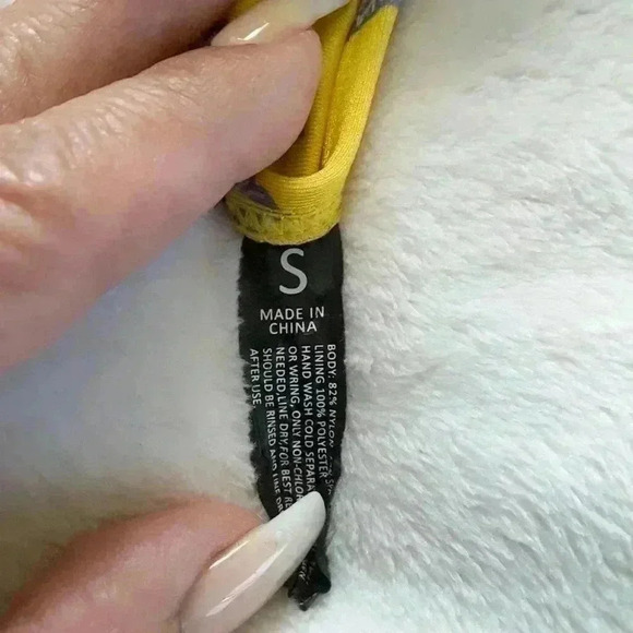 SAM EDELMAN Ruffle Front Swimsuit in Yellow Floral S - Picture 14 of 15